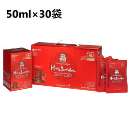 ホンサムウォン 高麗人参ドリンク 50ml×30袋 パウチタイプ　正官庄 ジョンカンジャン 紅参 こうじんげん 紅蔘元 高麗人参 6年根 ドリンク 朝鮮人参 紅人参 紅参 エキス ショウガ シナモン ナツメ クコ ノンカフェイン 高麗人参エキス 韓国 美容 健康