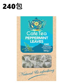 Cafe Tea ペパーミントティー 240包　ペパーミント ティーバッグ ノンカフェイン ハーブティー ミントティー カフェインレス カフェインフリー お茶 メントール すっきり 目覚め ティーパック 眠気覚まし 清涼感 花粉症 ホテル レストラン カフェ 業務用 大容量