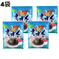 【4袋】永井海苔 もずくスープ15食　沖縄もずく 国産もずく スープ 海藻 沖縄県産 ナガイ 海藻スープ 即…