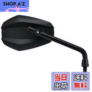 【送料無料】デイトナ(Daytona) ハイビジミラー バイク用 ミラー 10mm正ネジ 耐振 広角 エッジ ロー ブラック 左右共通 片側1本 14948