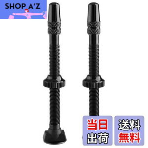 【送料無料】TRIWONDER チューブレスバルブ 仏式 バルブチューブレス バルブコア スーパーバルブ 自転車エアノズル マウンテンバイク ロードバイク Bicycle Tubeless Presta Valves (2ケ入)(ブラック, 6