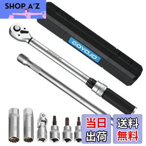 【送料無料】GOYOJO トルクレンチ プレセット型 磁気薄型スパークプラグ 8点セット 差込角(3/8インチ) 10-60N.m 両回転対応 トルク精度 ±3% 自動車用、自電車、オートバイ、機械の整備 タイヤ交