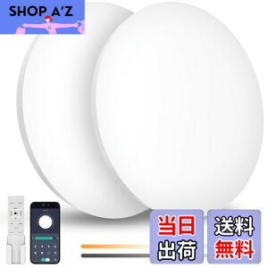 【送料無料】Coizabera LED シーリングライト 6畳 28W 3600lm 2個セット 調光調色 リモコン操作 スマホAPP操作 天井照明器具 電気 蛍光灯 洋室 和室 リビング/キッチン/寝室/洗面所 適用 白枠2個セッ