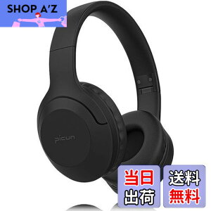 Picun ���C�����X�w�b�h�z��, �I�[�o�[�C���[�w�b�h�z�� �A�b�v�O���[�h�� Bluetooth V5.3 HiFi �X�e���I ���^ �d�ቹ �x���Ȃ��y�� �܂��݉\ 40mm HD �h���C�o�[���j�b�g 50H�Đ�/�ʘb �m�C�Y�L