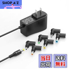 【送料無料】dc 15V 2A 電源 アダプター 30W 汎用ACアダプター 15ボルト 2a 1.5a 1a アダプター dc15v LEDストリップ CCTV カメラ ルーター 液晶モニターに対応acアダプター 6個変換コネクター 5.5*2.1mm