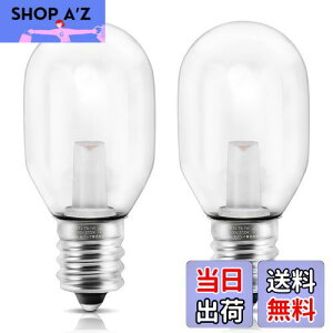 【送料無料】DiCUNO LED電球 E12口金 1W ナツメ球 6W相当 電球色 2700K 常夜灯 装飾電球 クリア AC100V 広配光 T型タイプ 調光非対応 省エネ PSE認証済み 2個入