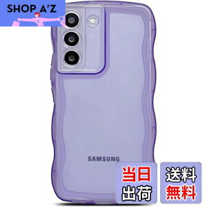 【送料無料】QLTYPRI Galaxy S21 ケース クリア TPU カバー ウェーブ おしゃれ 韓国 可愛い 透明 薄型 軽量 耐衝撃 滑り止め (SC-51B / SCG09) スマホケース ワイヤレス充電対応 ストラップホール付き ギ