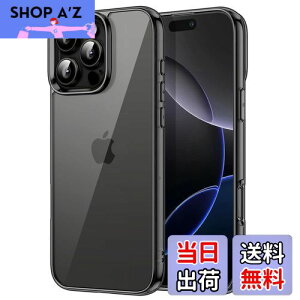 【送料無料】JETech iPhone 16 Pro 6.3インチ用 ケース 黄ばみなし 衝撃吸収 バンパーカバー 傷つけ防止 クリアバック (ブラック)