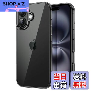 yzJETech iPhone 16 6.1C`p P[X ΂݂Ȃ Ռz op[Jo[ h~ NAobN (ubN)