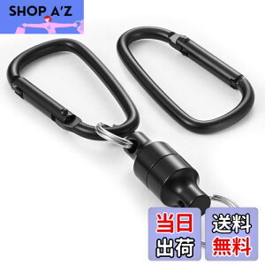 【送料無料】マグネットリリーサー 【耐荷重5kg】 磁石 強力 マグネットフック カラビナx2 ニッケル合金製 吊り下げ 落下防止 アウトドア キャンプ 登山 釣り 道具 コンパクト 軽量 携帯便利