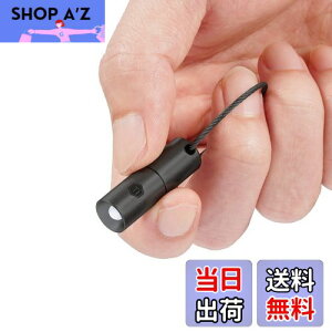 【送料無料】KeyUnity KF00BK ミニライト キーホルダー 小型懐中電灯 キーホルダーライト 超小型LED 防水 チタン合金製 超軽量 3個のボタン型電池対応 IPX8防水 実用点灯12時間 edc懐中電灯 10g (PVDブ