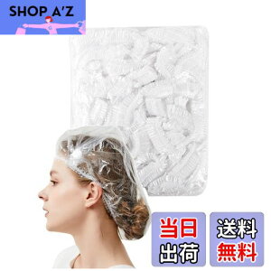 【送料無料】LIKENNY シャワーキャップ 使い捨て 100枚入り 防水 透明 ヘアキャップ ヘアカラー用 髪染め用 お風呂/温泉スパ/ヘアサロン/調理/業務/作業用 フリーサイズ 男女兼用