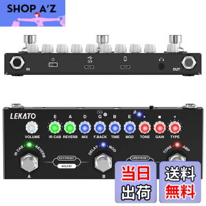 �y���������zLEKATO �I�[�o�[�h���C�u �M�^�[�}���`�G�t�F�N�g�y�_�� IR���[�f�B���O�t�� 9��AMP���[�h �f�B���C���o�[�u CHORUS�G�t�F�N�g�y�_�� �G���N�g���b�N�M�^�[�x�[�X�p �����o�b�e