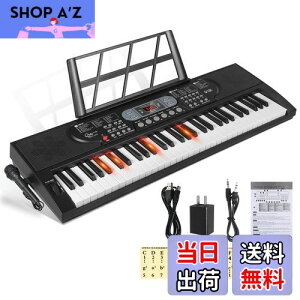 【送料無料】Hricane キーボード ピアノ 電子ピアノ 61鍵盤 200種類音色 200種類リズム 60曲デモ曲 LCDディスプレイ搭載 光る鍵盤 楽器 日本語パネル ヘッドフォン対応 子供 初心者 練習用 USBケー