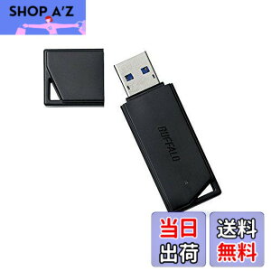 �y���������z�o�b�t�@���[ BUFFALO USB3.1(Gen1)�Ή� USB�������[ �o�����[���f�� 128GB �u���b�N RUF3-K128GB-BK
