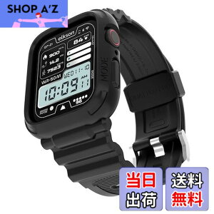 �y���������z[elkson] �A�b�v���E�H�b�` �o���h Apple Watch 45mm 44mm �o���p�[�P�[�X�t�� ���ȃ����Y�o���h Apple Watch SE2 iWatch Series 9 8 7 6 5 4�p, Quattro Pro Series �X�|�[�c�~���^���[�ی�P�[�X �v��