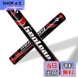 【送料無料】Geoleap パターグリップ-ソフトポリウレタン素材 ラウンド型 軽量ゴルフグリップ 4色 2サイズオプション (黒赤, ミディアムサイズ(3.0))