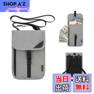 ALLMIRA パスポートケース 首下げ RFID スキミング防止 超軽量 多機能 クラスプ付き 多機能収納ポケット 紙幣 カード 小銭 ペン 鍵 スマホ 収納可 大容量 トラベルポーチ 貴重品入れ ネックポー