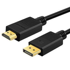 yzSHULIANCABLE DisplayPort HDMI ϊP[u DP HDMI P[u 4K@30Hz 2K@60Hz 1080p@120Hz fBXvC|[g-HDMI ϊIXEIX PC HDTV vWFN^[ j^[ɑΉ (1M)