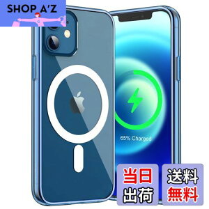 【送料無料】JETech iPhone 12/12 Pro マグネット ケース(6.1インチ用) MagSafe ワイヤレス充電対応 衝撃吸収 バンパーカバー 傷つけ防止 透明バック (インディゴジーンズ)