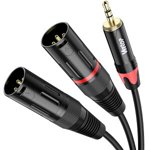 yz3.5mm to xlr×2CVeetop 2xlr 3.5mm ϊC3.5mm to 2XLR (IX) }CNP[u 3.5mm trs to xlrIXϊP[u 3.5mm (1/8 Inch) XeI(IX) to XLR (IX)ϊP[u 3m