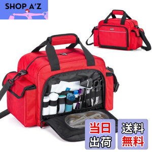 【送料無料】Trunab 救急バッグ 大容量 メディカルバッグ 訪問バッグ 【バッグのみ】医療バッグ 家庭用 救急箱 旅行 アウトドア 登山 訪問 介護 学校 応急処置バッグ 赤