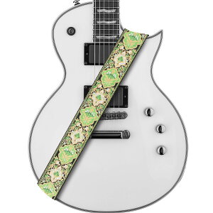 yzAMUMU Guitar Strap Vintage Flower Jacquard for Acoustic, Electric and Bass Guitars -W/FREE Button and Blocks