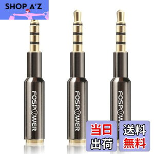 �y���������zFosPower �X�e���I �I�[�f�B�I �w�b�h�z�� �ڑ��~�j�v���O/�����ϊ��A�_�v�^�[ �W��3.5mm (�I�X-���X)�y���X�����݌v | 4��TRRS | 24K �����b�L�[�q�z (3�p�b�N)