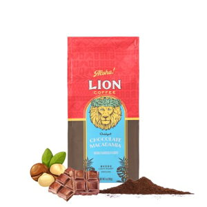【送料無料】ライオンコーヒー チョコレートマカダミアナッツ 198g(粉) フレーバーコーヒー ドリップ ハワイ 中挽き 浅煎り ライトロースト 人気 ギフト lion coffee