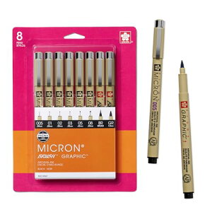 yzSakura Pigma Micron 005,01,02,03,05,08,1Mm Brush