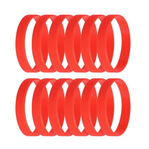 【送料無料】チーム分けや仲間の証にも シリコンリストバンド(大)12本セット