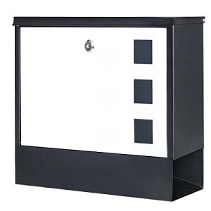 【送料無料】Jssmst(ジェスマット) メールボックス ポスト 大型 郵便受け ファミリーポスト キーロック式 金属製 新聞受け (HPB911-白色)
