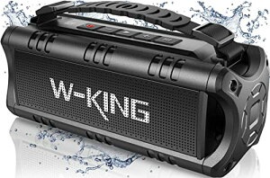 【送料無料】Bluetoothスピーカー、W-KING 30Wポータブルワイヤレススピーカー、24時間再生時間、パワフルな低音、NFC、TFカード、USB再生、内蔵マイク、AUX、家庭用防水スピーカー