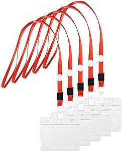 【送料無料】Aumesa Rano 20枚セット 名札 ネームホルダー 首掛け 名刺 ID カード ホルダー ネックストラップ 吊り下げ イベント スタッフ パス パスケース 名刺 社員証 ケース 入れ PVC製 首かけ