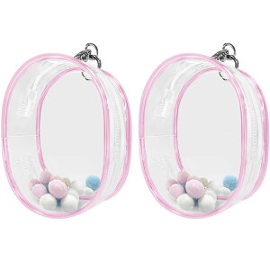 yzYUYAKESHI P[X ɃobN ho ʂ|[` Oo obO  ȉ~` PVC l` ObY NA JoɂЂ L[z_[t 13cm 2