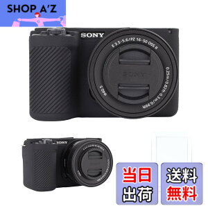 �y���������zRieibi �V���R���ی�P�[�X Sony Alpha ZV-E10 II �J�����P�[�X �X�N���[���v���e�N�^�[2�t�� �y�� ZV-E10II�P�[�X �O���b�v���o���� Sony ZV-E10 II�J�����P�[�X�p �F�F�u���b�N�A�T�C�Y�F