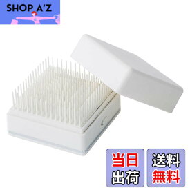 【送料無料】SALONIA サロニア スクエアイオンブラシ 色：ホワイト、サイズ：65x65x40mm