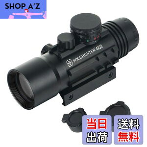 【送料無料】FOCUHUNTER タクティカルスコープ 4x33mm戦術ライフルスコープ 赤/緑レティクル 1/4MOAトリプルレールスコープサイト 三つの20mmレール搭載 改良型ショートスコープ 11mm&20mmレールに取