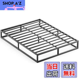 【送料無料】PRTONE ベッド ベッドフレーム ダブル メタル ダブルベッド 低め パイプベッド 静音 ローベッド ベッド下収納 頑丈通気耐久 ギシギシしない 組立簡単 工具付き 耐荷重300Kg 黒