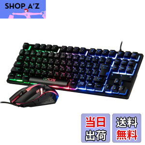 【送料無料】CHONCHOW ゲーミングキーボードマウスセット 日本語配列 ps5 ps4対応 88キー 19キー防衝突 usb有線 ゲーミングキーボード テンキーレス 光るキーボード ゲーミング キーボード 有