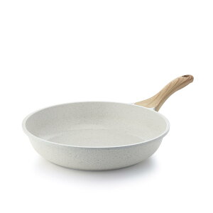 【送料無料】SENSARTE フライパン 28cm セラミックコーティング IH対応 ガス火対応 焦げ付きにくい 軽量 お手入れ簡単 有害物質不使用 ノンスティック加工 こびりつきにくい ホワイト 高熱効率