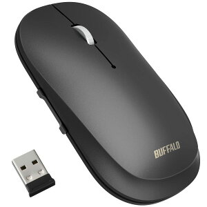 【送料無料】バッファロー ワイヤレス モバイルマウス 2.4GHz レシーバー付属 FLEXUS 薄型軽量 5ボタン 【戻る/進むボタン搭載】 無線 静音 BlueLED MIL規格準拠 dpi切替(600/1200) プレゼンテーション