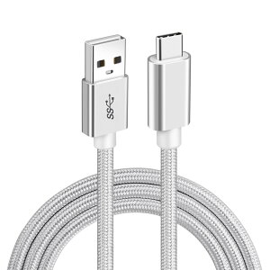 【送料無料】USB Type C ケーブル (2m, シルバー) 【POTRRCIUSUER】 USB-A to USB-C 10Gbps高速データ転送 USB3.1 Gen2 ケーブル 60W/3A急速充電 スマートフォン、タブレット、ノートパソコンのタイプc機種に対