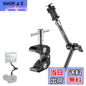 �y���������zNEEWER �ŐV���ǃX�[�p�[�N�����v 11inch �����\���C�͊֐ߎ��}�W�b�N�A�[�� SmallRig �J�����P�[�W/���O�ɑΉ� ���j�^�[/LED���C�g/�E�F�u�J�����̊g�� �ő�׏d4.4lb/2kg ST20