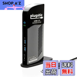 �y���������zPlugable USB3.0 / USB-C �p�h�b�L���O�X�e�[�V���� �c�u�� Windows ����� Mac �p - �f���A�����j�^�[ HDMI DVI VGA �|�[�g �M�K�r�b�g �C�[�T�l�b�g USB3.0 �|�[�gx2 USB 2.0 �|�[�gx4 �������o��