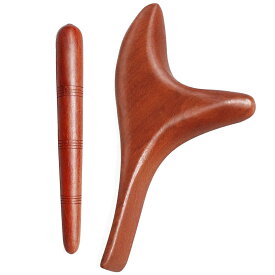 【送料無料】【LUYING】ナシの木です ツボマッサージバー ツボ押し棒 天然木 押しやすく 全身使える しわ改善 血行促進 目の疲れ 足裏 首 肩 手のひら 背中 足つぼ 2個セット