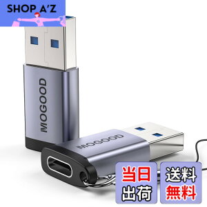 �y���������zMOGOOD USB Type-C �ϊ��A�_�v�^ USB C���X����USB 3.0 �I�X�ϊ��A�_�v�^�[ 2�p�b�N iPhone 15 /14 Plus Pro iWatch CarPlay�� QC3.0 �}���[�d�ƍ����f�[�^�]��