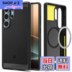 �y���������zSpigen Galaxy S25 Ultra �P�[�X Magfit�Ή� �ϏՌ� TPU �\�t�g �}�b�g �ČRMIL�K�i ���M�b�h�E�A�[�}�[�E�}�O�t�B�b�g ACS08951 (�}�b�g�E�u���b�N)