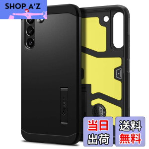 �y���������zSpigen Galaxy S22 �P�[�X [ SC-51C | SCG13 ] 3�w�\�� �X�^���h�t�� �ČRMIL�K�i�擾 �J�����ی� ���h�~ �Ռ��z�� ���C�����X�[�d�Ή� �^�t�E�A�[�}�[ ACS03991 (�u���b�N)