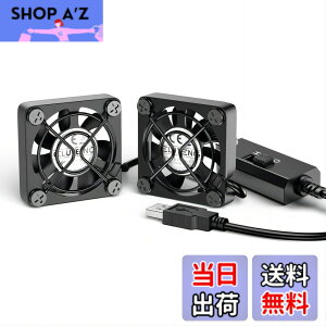 �y���������zELUTENG ���^�t�@��4cm 2�A USB�t�@�� 3�i�K���ʒ��� USB��@ 2��1�g ���^ �p�\�R�� �d�q�f�o�C�X�̗�p �����@ ���^�����@ 5V �����ԉғ��� Dual Usb fan 4cm